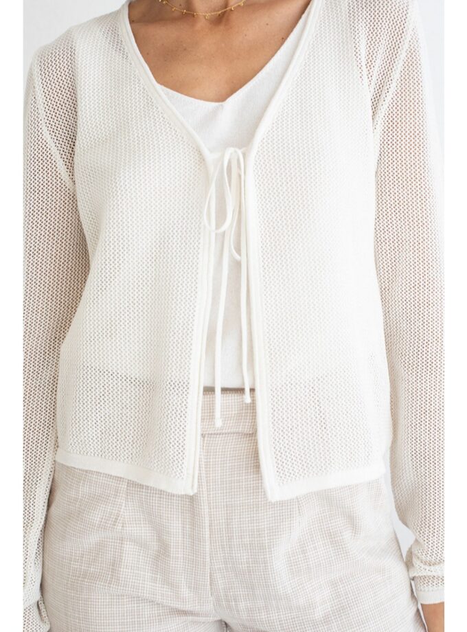 Gilet écru Matini Mus & Bombon marque espagnole Marie & l'Enchanteur boutique mode et cadeaux à Martigny