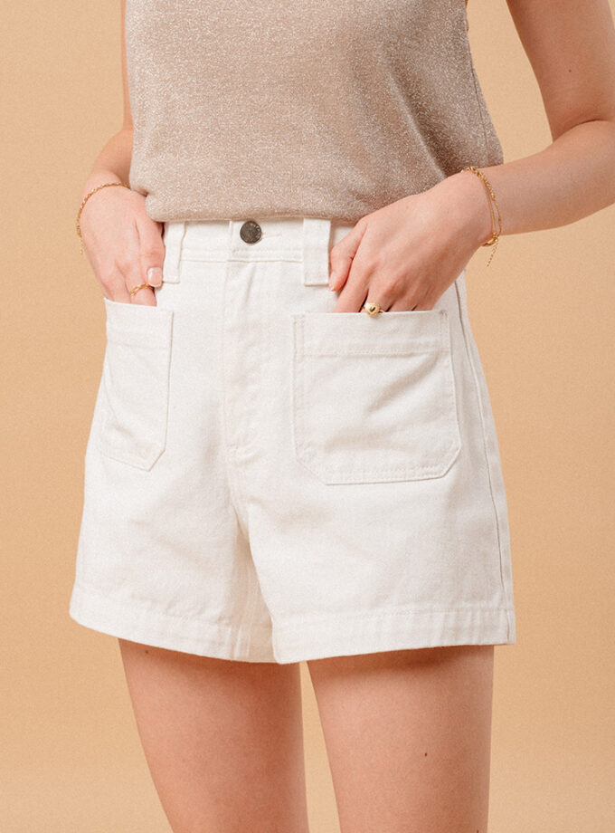 Short Mignon écru marque Grace and Mila boutique Mode et Cadeaux Marie & l'Enchanteur Martigny en Valais mode femme look féminin